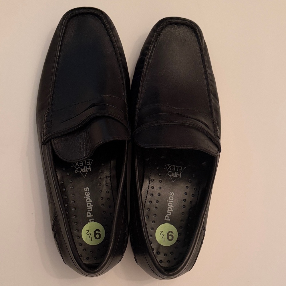 Hush Puppies Classic Black Slip-On Loafers